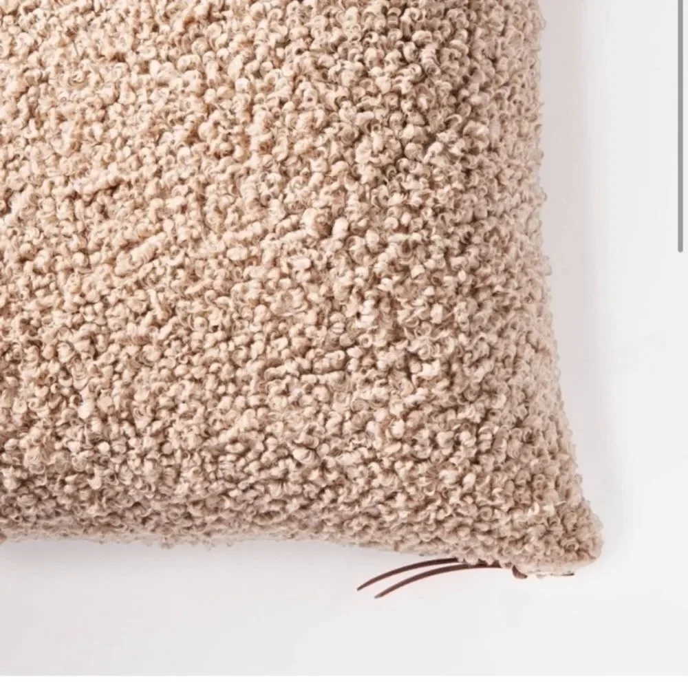 Threshold Studio McGee Faux Fur Cream Pillow Covers (2)